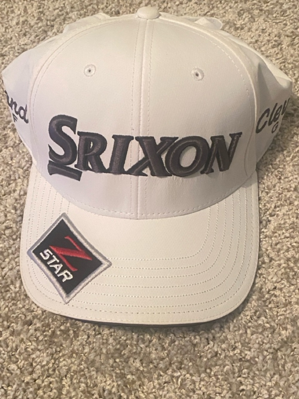SRIXON Golf Hat  White Black Z Star Cleveland Golf Adjustable